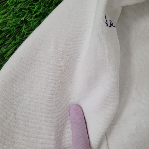 Vintage 90s Louisiana State University Sweatshirt Womens Medium 19x23 White USA - Picture 13 of 16